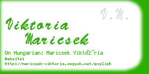 viktoria maricsek business card